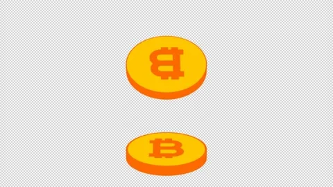 Bitcoin Virtual Currency Spinning And Rotating Stock Footage 146469142