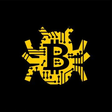 Bitcoin virus bug. Digital currency computer virus. イラスト素材