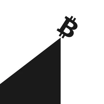 Bitcoin as volatile and unstable crypto currency is going to collapse and fal Illustration