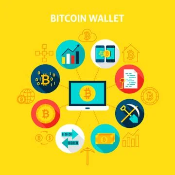 Bitcoin Wallet Concept Stock Illustration
