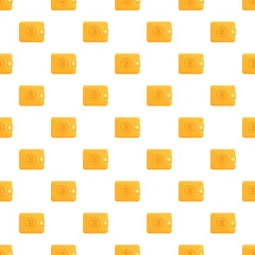 Bitcoin wallet digital cryptocurrency blockchain finance pattern Stock Illustration
