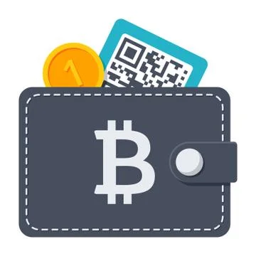 Bitcoin Wallet Icon Stock Illustration