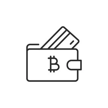 Bitcoin Wallet Icon Stock Illustration