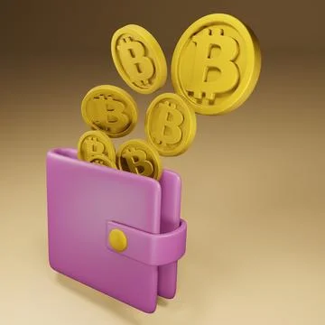 Bitcoin wallet Stock Illustration