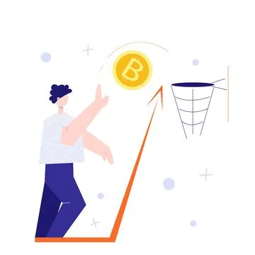 Bitcoin wallet illustration. Payment method with digital money, Cryptocurrency Stock Illustration