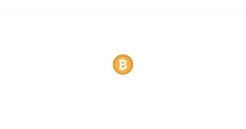 Bitcoin on White Background.  Gold bitcoin, coin virtual Cryptocurrency Golden Stock Footage 85322340