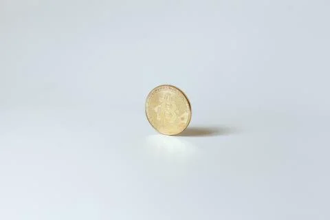 Bitcoin on a white background. 스톡 사진