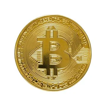 Bitcoin on white background Stock-Fotos