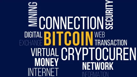 Bitcoin word cloud concept. Stock Footage 173116642
