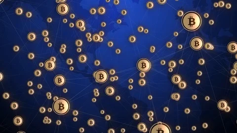 Bitcoin world background revolution motion graphics Stock Footage 89944110