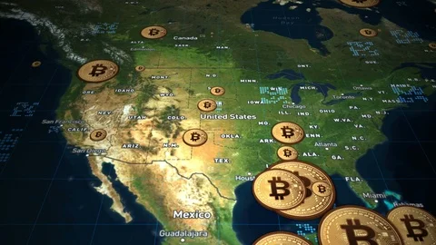 Bitcoin world revolution concept Stock Footage 99072589