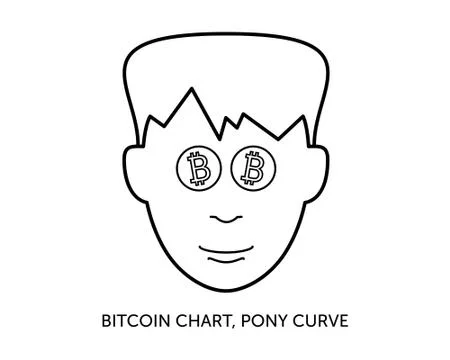 BitcoinChartPonyCurve Stock Illustration