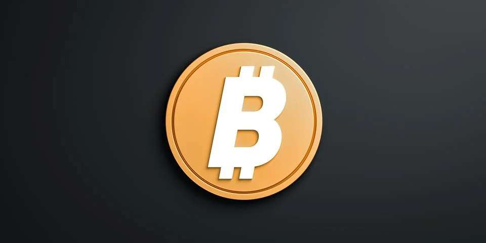 Bitcoine with dark background Stock Illustration