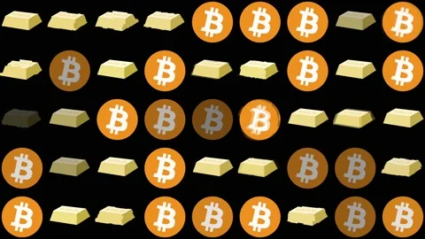 Bitcoing is Digital Gold Stock Footage 131334283