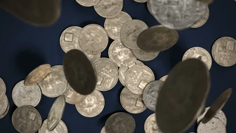 Bitcoins 01 Stock Footage 255438829