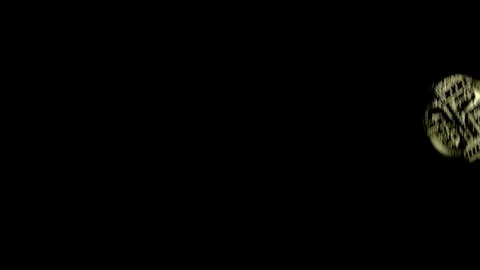 Bitcoins are falling on a black background. Slowmotion shot tossing bitcoin Stockbeeldmateriaal 115943833