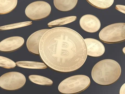 Bitcoins background Stock Illustration