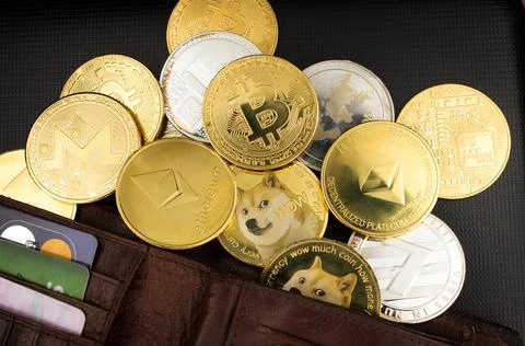 Bitcoins concept Stock Photos