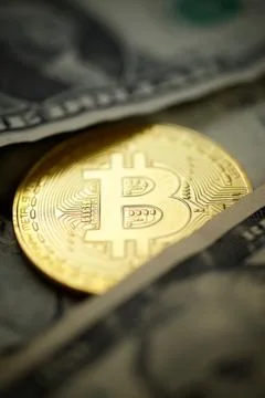Bitcoins concept view Stock Photos