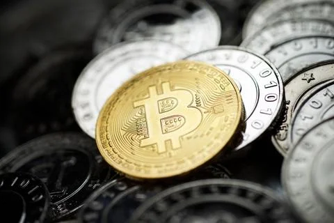 Bitcoins concept view Fotos de archivo