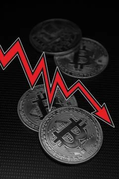 Bitcoin's crash Stock Photos