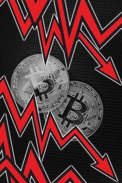 Bitcoin's crash Stock Photos