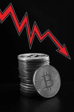 Bitcoin's crash Stock Photos