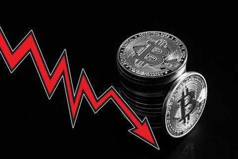 Bitcoin's crash Stock Photos