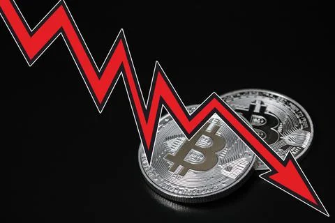 Bitcoin's crash Foto stock