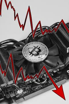 Bitcoin's crash Stock Photos