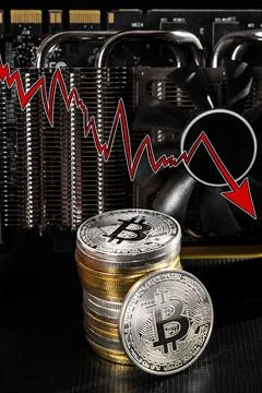 Bitcoin's crash Foto stock