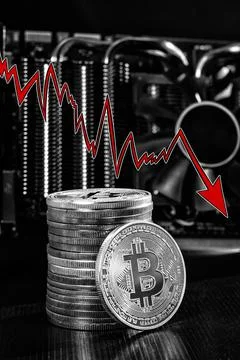 Bitcoin's crash Stock Photos