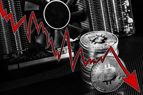 Bitcoin's crash Stock Photos