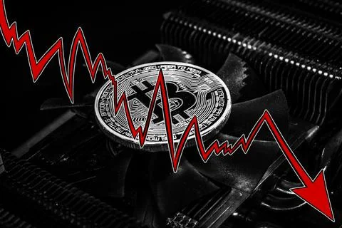 Bitcoin's crash Stock Photos