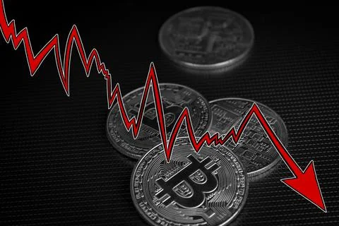 Bitcoin's crash Stock Photos