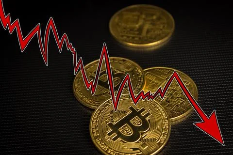 Bitcoin's crash Foto stock