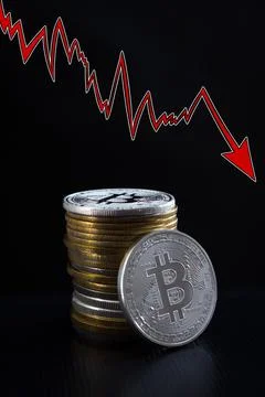 Bitcoin's crash Stock Photos