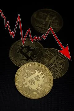 Bitcoin's crash Stock Photos