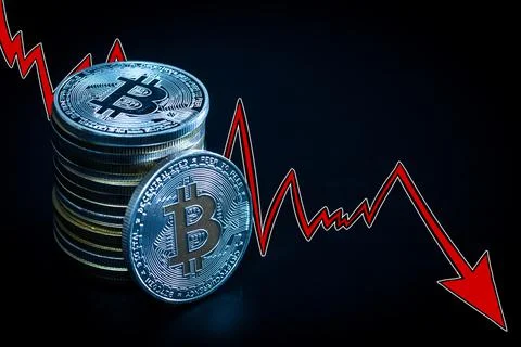 Bitcoin's crash Stock Photos