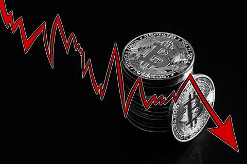 Bitcoin's crash Stock Photos