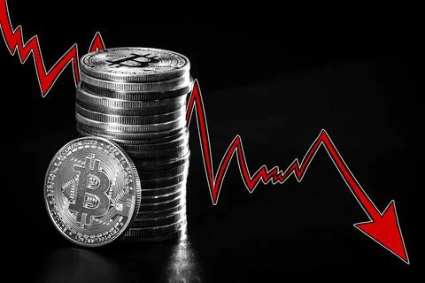 Bitcoin's crash Stock Photos