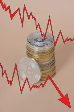 Bitcoin's crash Stock Photos