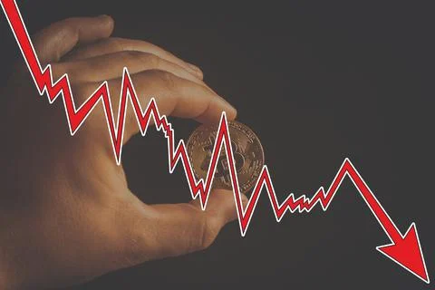 Bitcoin's crash Stock Photos