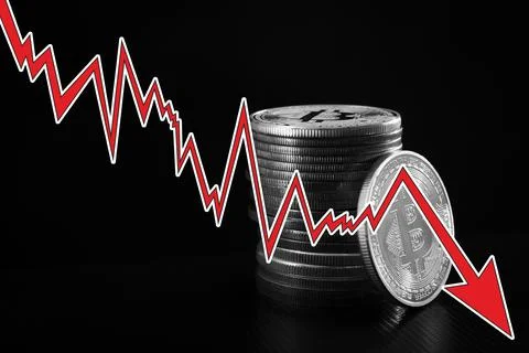 Bitcoin's crash Stock Photos