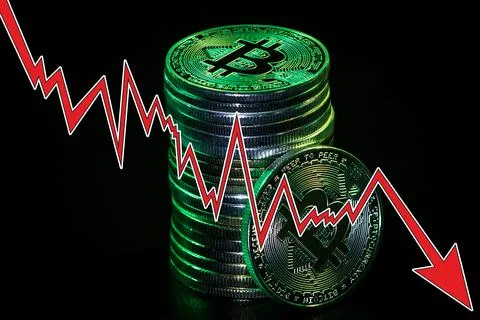 Bitcoin's crash Stock Photos