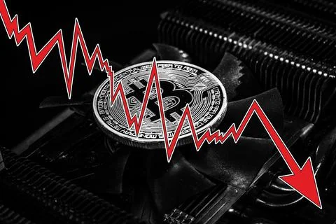 Bitcoin's crash Stock Photos