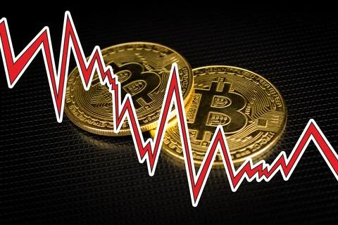 Bitcoin's crash Stock Photos