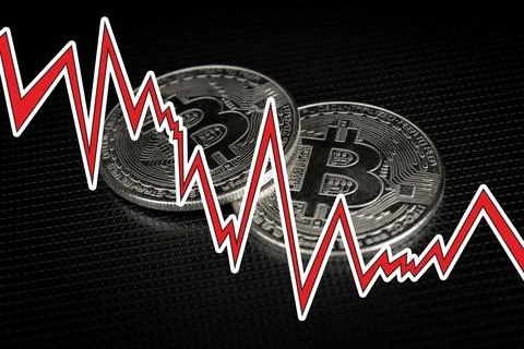 Bitcoin's crash Stock Photos