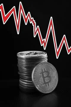 Bitcoin's crash Stock Photos