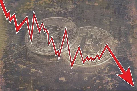 Bitcoin's crash Stock Photos